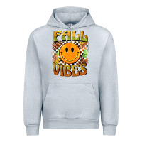 Heather Grey fall vibes smiley face Urban Hoodie - BarkalooDesign