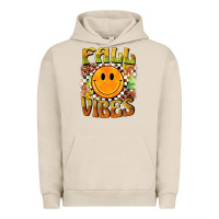 Pigment French Oak fall vibes smiley face Urban Hoodie - BarkalooDesign