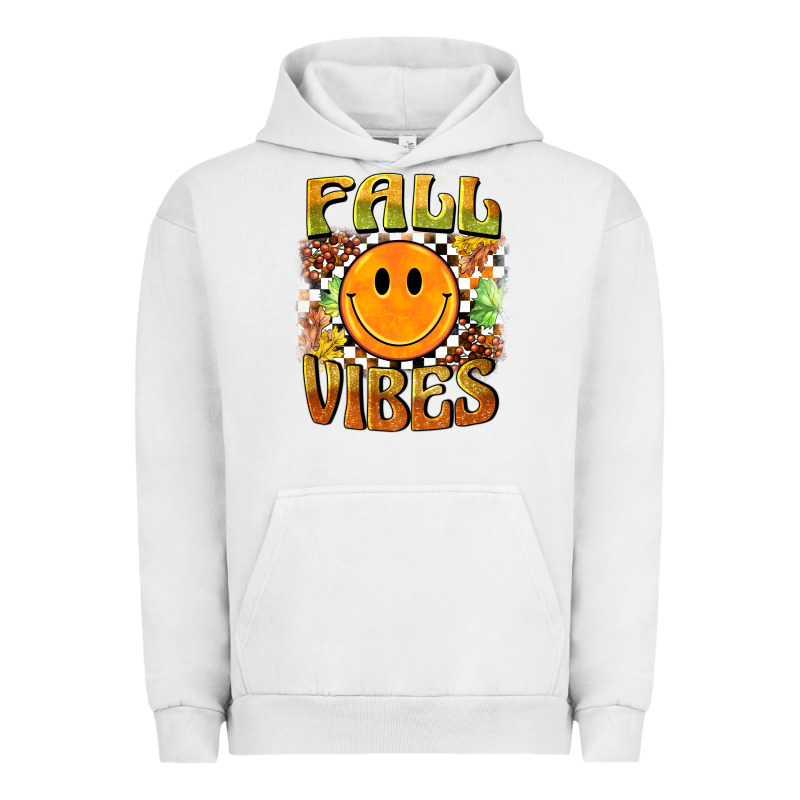 Fall Vibes Smiley Face Urban Hoodie by BarkalooDesign | Teevron