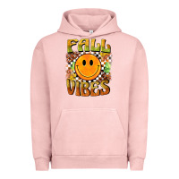 Pigment Salmon fall vibes smiley face Urban Hoodie - BarkalooDesign