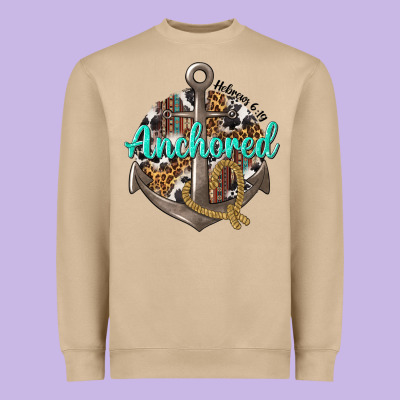 Anchored Hebrews 6 19 Heavyweight Sweatshirt Designed By Texasbilliewilder