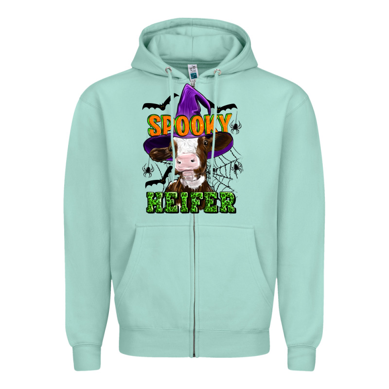 Spooky Heifer Halloween Zipper Hoodie by Artiststas | Teevron