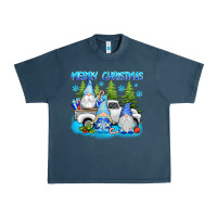 Midnight Navy merry christmas gnomies Urban Heavy Tee - texasbilliewilder