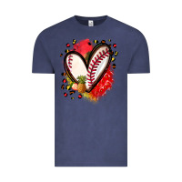 Vintage Denim fruits and baseball heart Vintage Tee - Zillion Design Studio