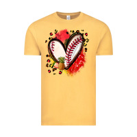 Vintage Mustard fruits and baseball heart Vintage Tee - Zillion Design Studio