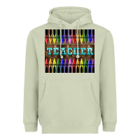 Matcha Teacher Crayons Heavyweight Hoodie - LillyAllenDesigns