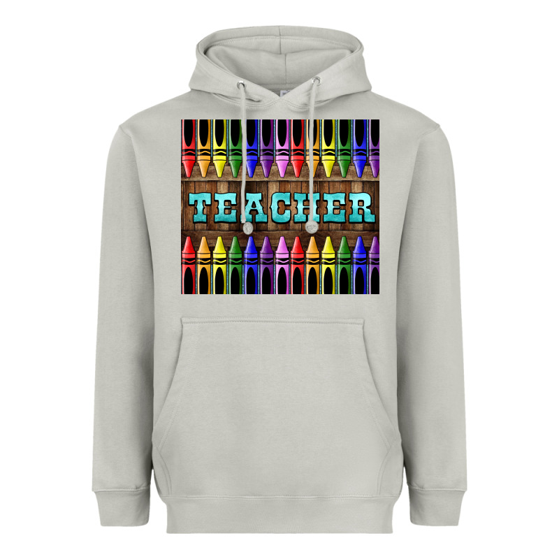 Teacher Crayons Heavyweight Hoodie by LillyAllenDesigns | Teevron