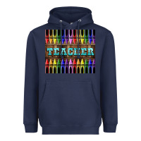 Navy Teacher Crayons Heavyweight Hoodie - LillyAllenDesigns