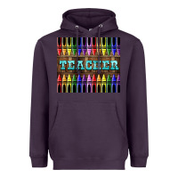 Plum Teacher Crayons Heavyweight Hoodie - LillyAllenDesigns
