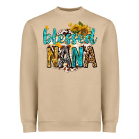 Blessed Nana With Sunflowers Heavyweight Sweatshirt | Teevron