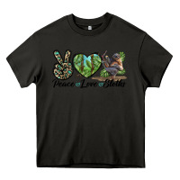 Asphalt Peace Love Sloths Heavy Core Tee - LillyAllenDesigns