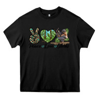 Black Peace Love Sloths Heavy Core Tee - LillyAllenDesigns