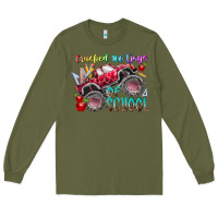Army Green crushed 100 days of school Long Sleeve Tee - RacoonDesign