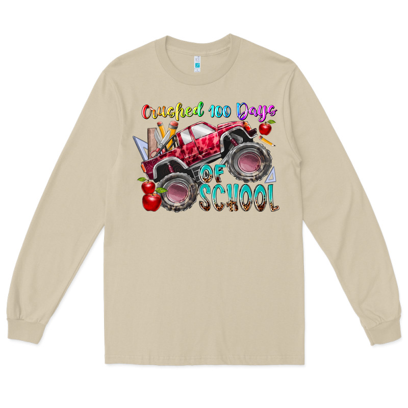 Crushed 100 Days Of School Long Sleeve Tee by RacoonDesign | Teevron