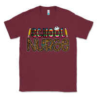 Burgundy school nurse Classic Tee - CowhideDigitalArt