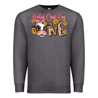 Charcoal Heather holy cow i'm one Premium Sweatshirt - MaliasSmallBusiness