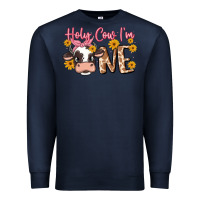 Navy holy cow i'm one Premium Sweatshirt - MaliasSmallBusiness