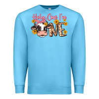 Ocean Blue holy cow i'm one Premium Sweatshirt - MaliasSmallBusiness