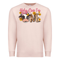 Pale Pink holy cow i'm one Premium Sweatshirt - MaliasSmallBusiness