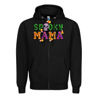 Black Spooky mama Zipper Hoodie - Artiststas