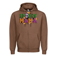 Chestnut Spooky mama Zipper Hoodie - Artiststas