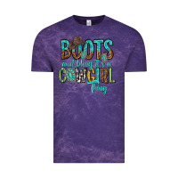 Cloud Purple boots and bling its a cowgirl thing Vintage Tee - texasbilliewilder