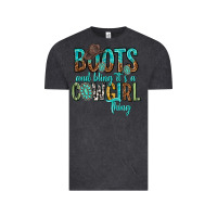Vintage Black boots and bling its a cowgirl thing Vintage Tee - texasbilliewilder