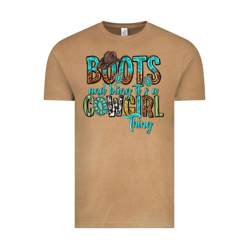 Boots And Bling Its A Cowgirl Thing Vintage Tee by texasbilliewilder | Teevron