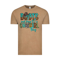 Vintage Coffee boots and bling its a cowgirl thing Vintage Tee - texasbilliewilder
