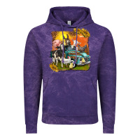 Cloud Purple farm truck with farm animals Vintage Hoodie - texasbilliewilder