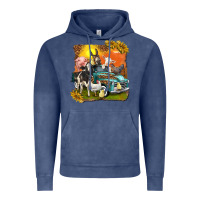 Vintage Denim farm truck with farm animals Vintage Hoodie - texasbilliewilder