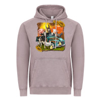 Farm Truck With Farm Animals Vintage Hoodie | Teevron