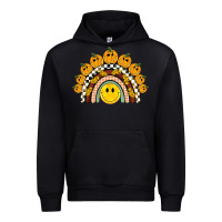 Foreset Green fall smiley face groovy rainbow Urban Hoodie - BarkalooDesign