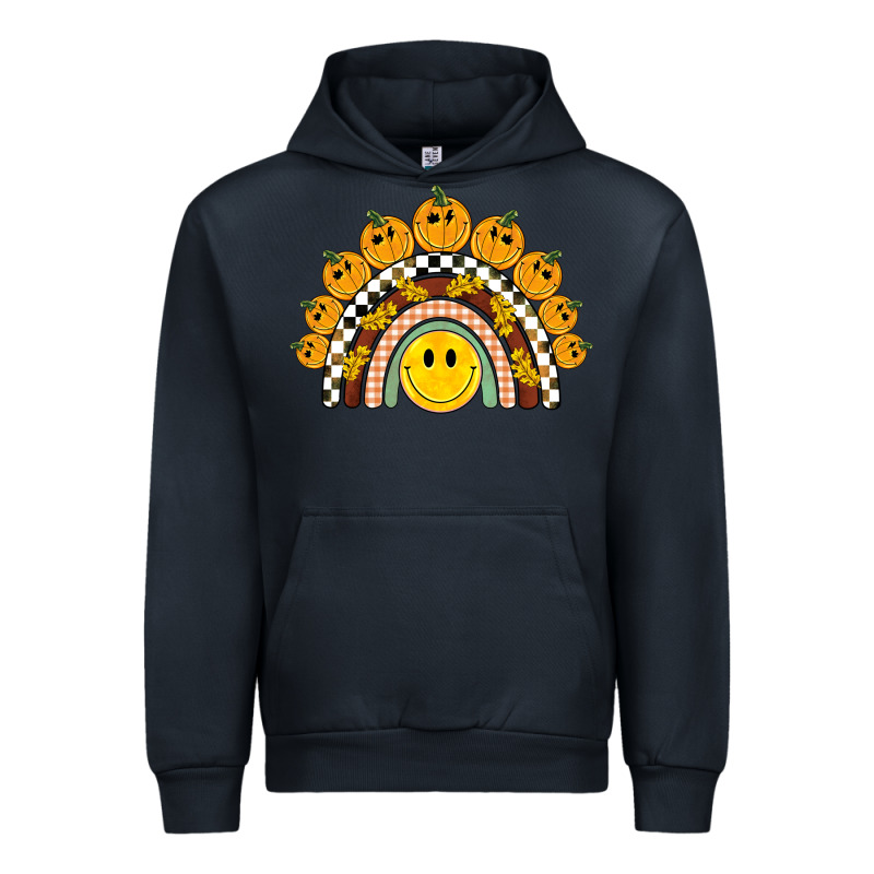 Fall Smiley Face Groovy Rainbow Urban Hoodie by BarkalooDesign | Teevron