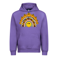 Tulip fall smiley face groovy rainbow Urban Hoodie - BarkalooDesign
