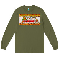Army Green god bless america sunflower license plate Long Sleeve Tee - HRA Design Shop