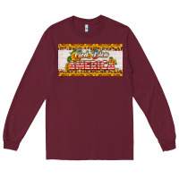 Burgundy god bless america sunflower license plate Long Sleeve Tee - HRA Design Shop