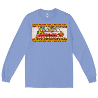 Colony Blue god bless america sunflower license plate Long Sleeve Tee - HRA Design Shop