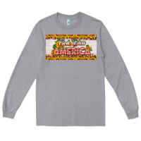 Heather Grey god bless america sunflower license plate Long Sleeve Tee - HRA Design Shop