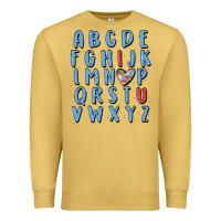 Antique Gold alphabet autism awareness Premium Sweatshirt - MaliasSmallBusiness