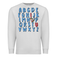 Dove Grey alphabet autism awareness Premium Sweatshirt - MaliasSmallBusiness