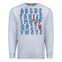 Heather Grey alphabet autism awareness Premium Sweatshirt - MaliasSmallBusiness