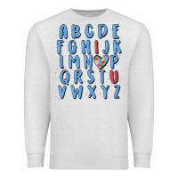 Oatmeal Heather alphabet autism awareness Premium Sweatshirt - MaliasSmallBusiness