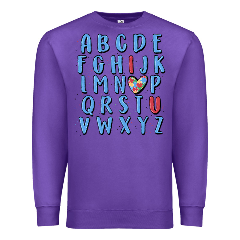 Alphabet Autism Awareness Premium Sweatshirt by MaliasSmallBusiness | Teevron