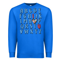 True Royal alphabet autism awareness Premium Sweatshirt - MaliasSmallBusiness