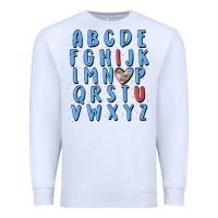 White alphabet autism awareness Premium Sweatshirt - MaliasSmallBusiness