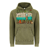 Vintage Olive fifth wheel camper Vintage Hoodie - texasbilliewilder