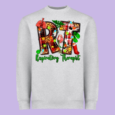 Christmas Respiratory Therapist Heavyweight Sweatshirt Designed By Zillion Design Studio