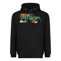 Black pumpkin farm truck no background Heavyweight Hoodie - Jasminsmagicworld