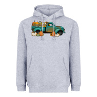 Heather Grey pumpkin farm truck no background Heavyweight Hoodie - Jasminsmagicworld